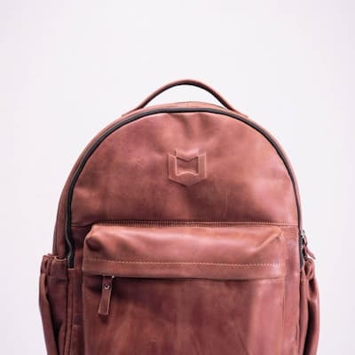 Leather backpack